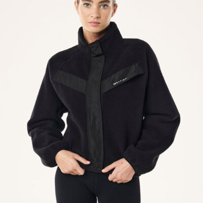 P.E Nation Shelter Sherpa Jacket In Black