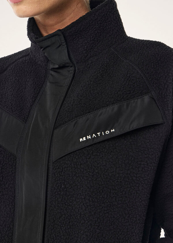 P.E Nation Shelter Sherpa Jacket In Black - Image 2