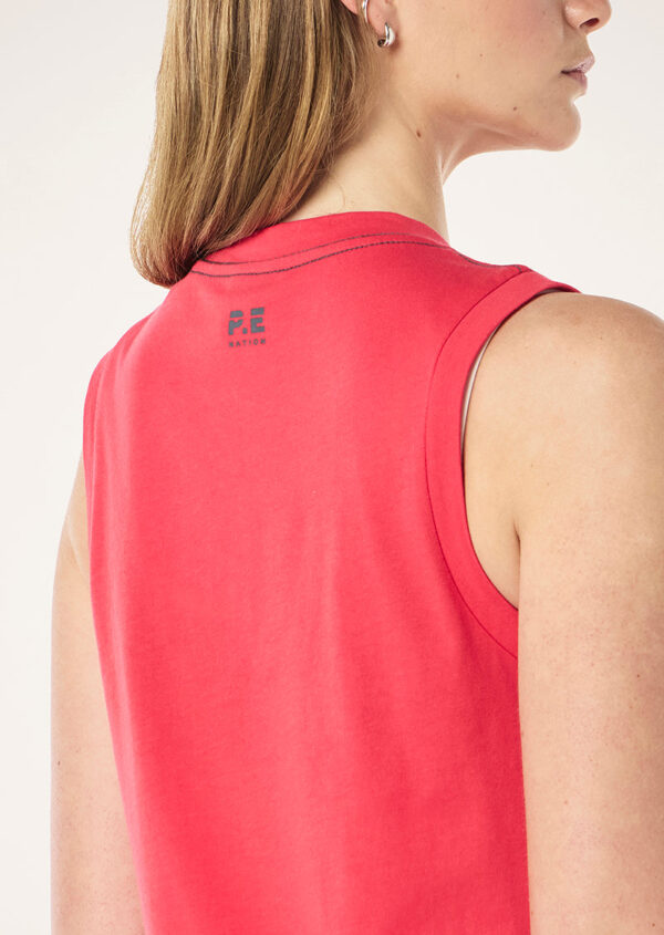 P.E Nation Global Shift Tank In Strawberry - Image 3