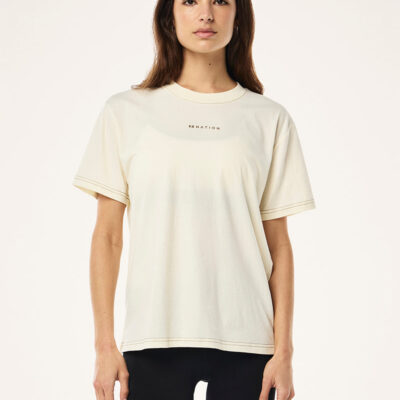 P.E Nation Global Shift Tee In Whisper White