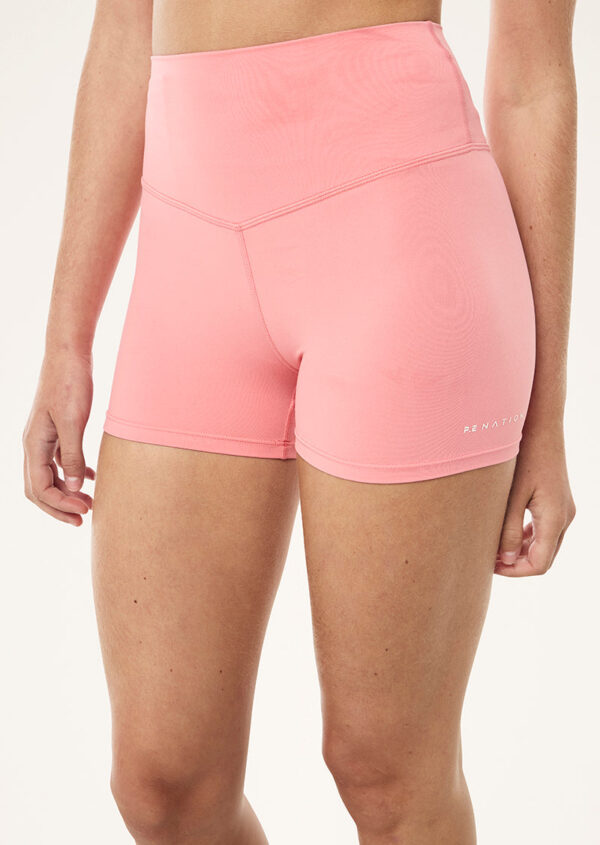 P.E Nation Signature 3" Bike Short In Dusty Pink - Image 3
