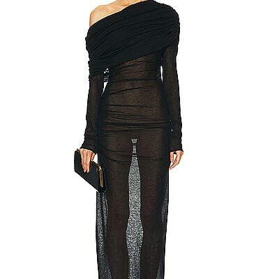Saint Laurent One Shoulder Gown