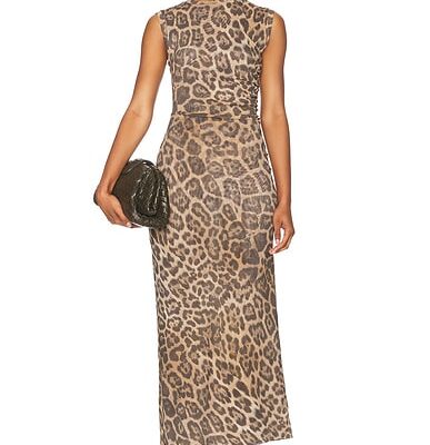 Stella McCartney Leopard Mesh Sleevless Dress