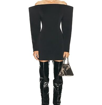 Stella McCartney Satin Long Sleeve Mini Dress