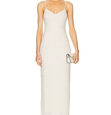 self-portrait Beaded Mesh Maxi Dress