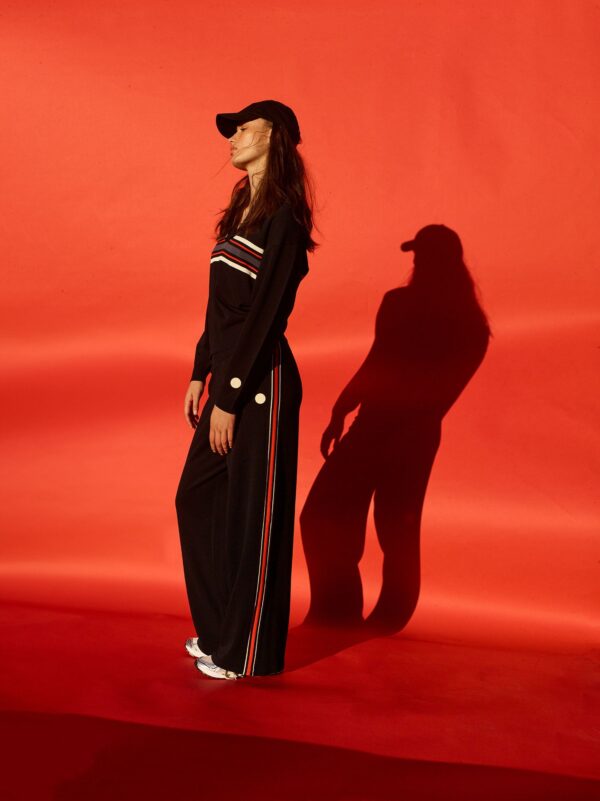 P.E Nation Global Retreat Knit Pant In Dark Sapphire - Image 2