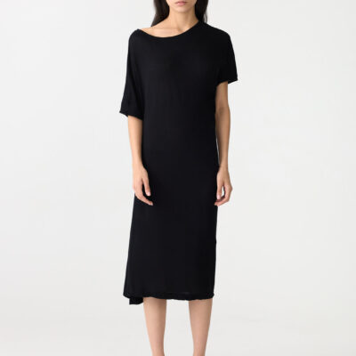 BASSIKE Asymmetric Sleeve Midi Dress