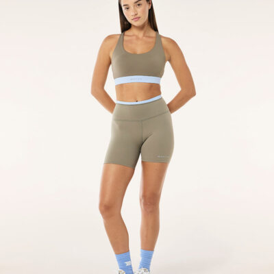 P.E Nation Stellar 5" Bike Short In Fawn & Dusty Blue