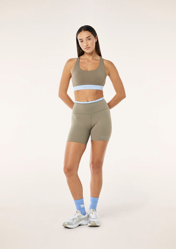 P.E Nation Stellar 5" Bike Short In Fawn & Dusty Blue