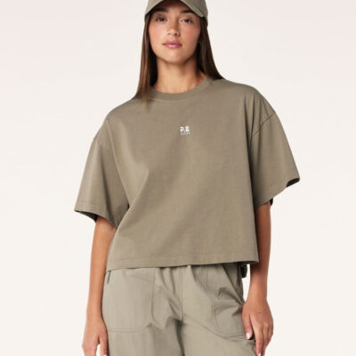P.E Nation Superfine Tee In Washed Silver Sage