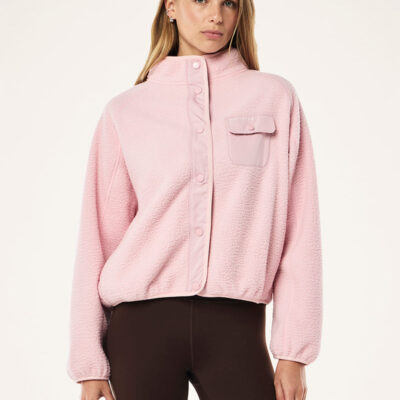 P.E Nation Global Takeover Jacket In Chalk Pink