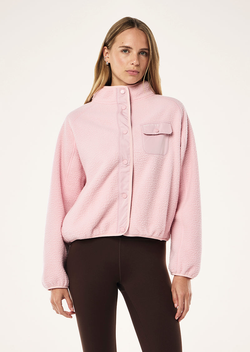 P.E Nation Global Takeover Jacket In Chalk Pink - Miss Nelly