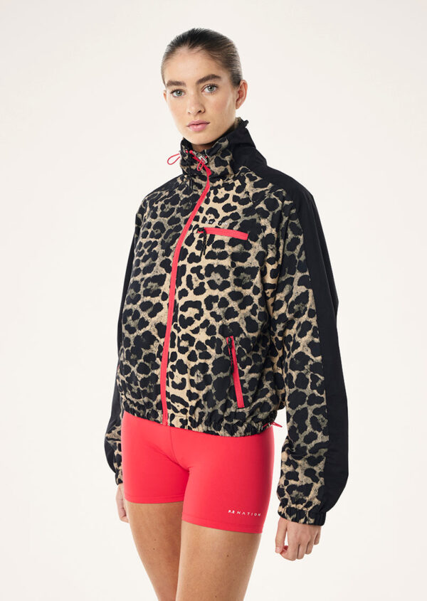 P.E Nation Trek Jacket In Leopard - Image 3