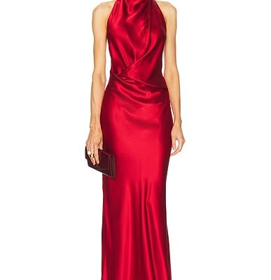 The Sei Halter Drape Bias Gown