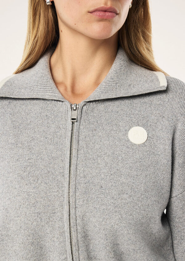 P.E Nation Global Verge Knit Jacket In Grey Marle - Image 2