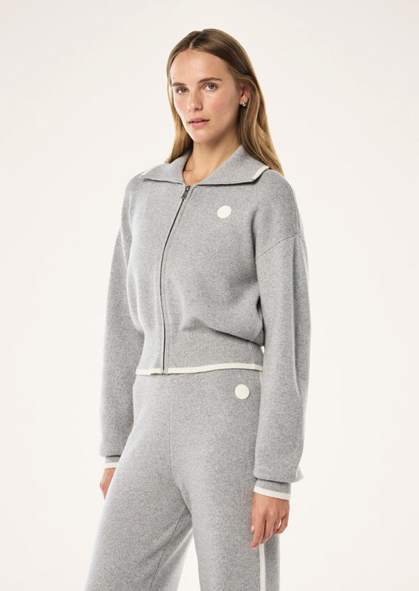 P.E Nation Global Verge Knit Jacket In Grey Marle - Image 3