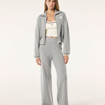P.E Nation Global Verge Knit Pant In Grey Marle
