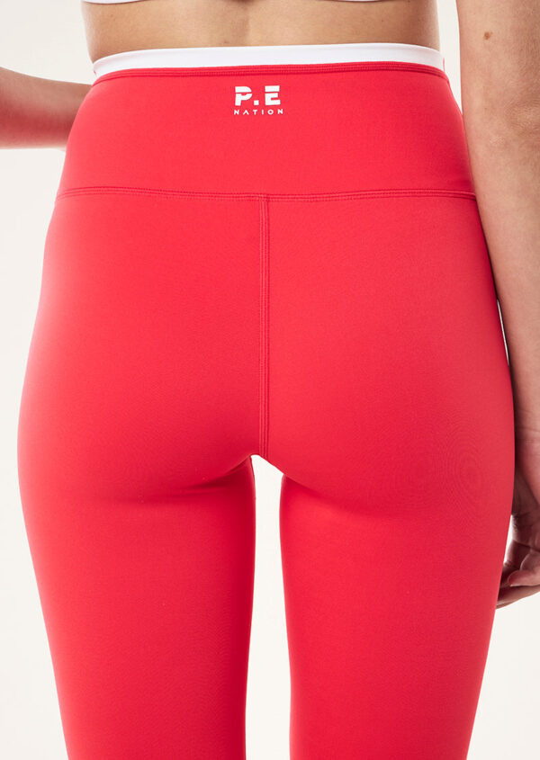 P.E Nation Vita Full Length Legging In Strawberry & Optic White - Image 2