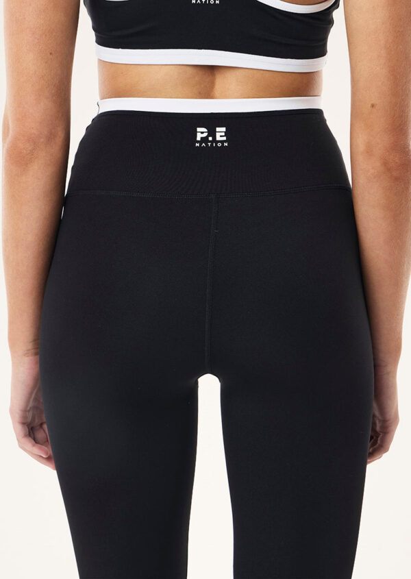 P.E Nation Vita Full Length Legging In Black & Optic White - Image 3