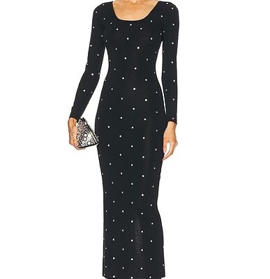 VERSACE Long Sleeve Midi Dress