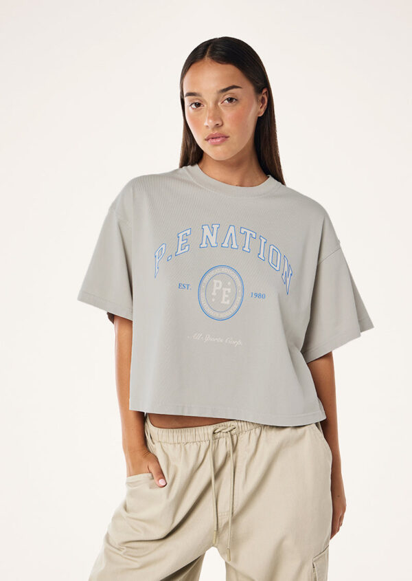 P.E Nation Way Back Tee In Washed Moonstruck