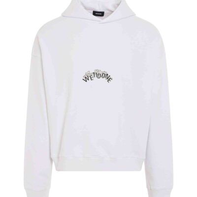 We11Done Layered Logo Hoodie in White