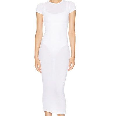 WARDROBE.NYC Cap Sleeve Maxi Dress