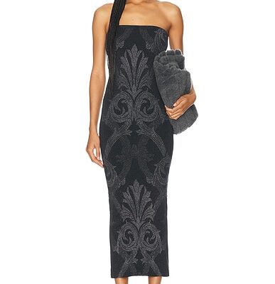 Wolford x Etro Metallic Jacquard Dress