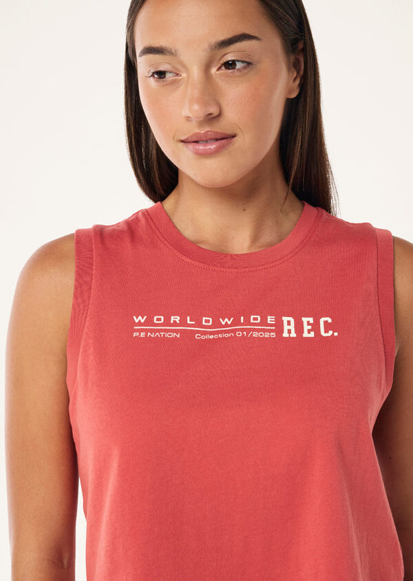 P.E Nation Worldwide Tank In Washed Brick Red - Image 2