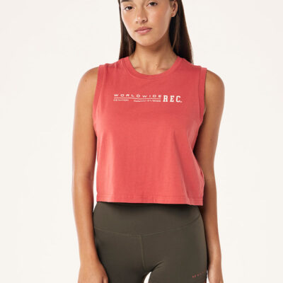 P.E Nation Worldwide Tank In Washed Brick Red
