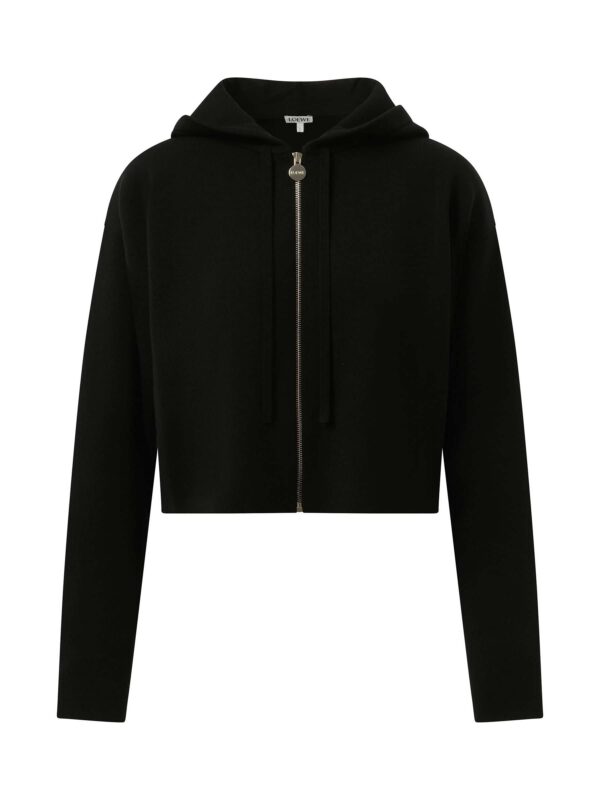 Loewe Anagram Zip-Up Hoodie in Black - Image 2