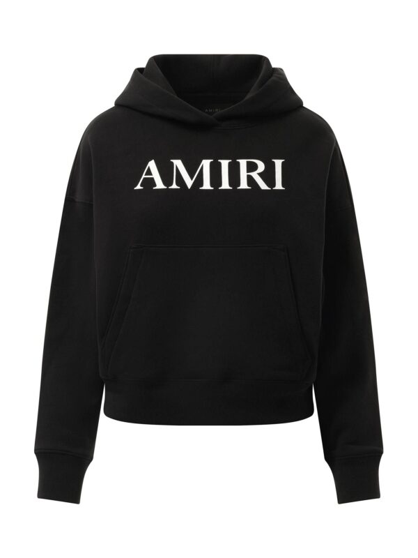 Amiri Amiri Core Logo Hoodie in Black/White - Image 2