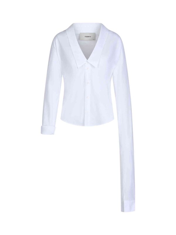 Coperni Open Collar Shirt in White
