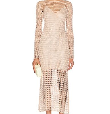 Zimmermann Wylie Shell Crochet Midi Dress