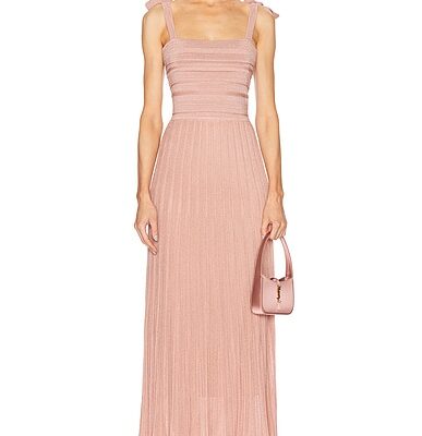 Zimmermann Lucky Metallic Tie Dress