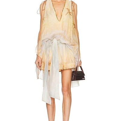 Zimmermann Balance Plunge Mini Dress