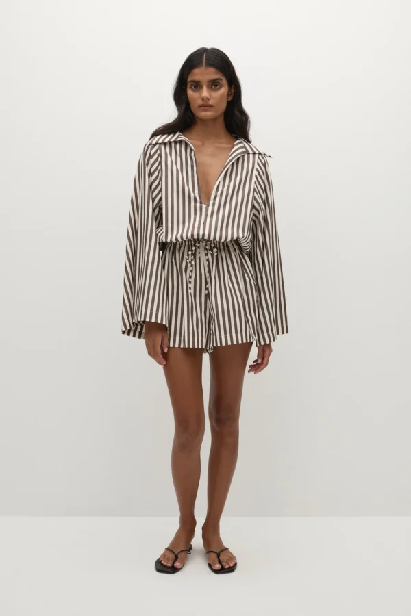 Aksel Playsuit Norway Stripe Espresso