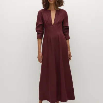 Asha Maxi Dress Bordeaux