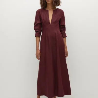 Asha Maxi Dress Bordeaux