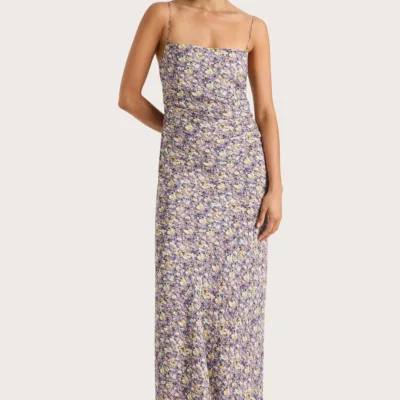 Clara Maxi Dress Valerie Floral Purple