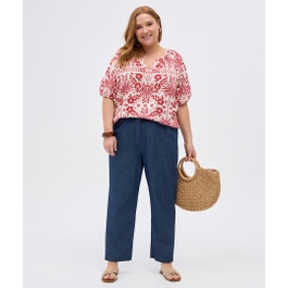 Cotton Blend Relaxed Pant