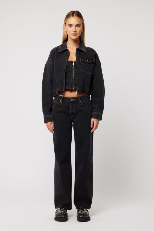 Denim Bomber Jacket Cara