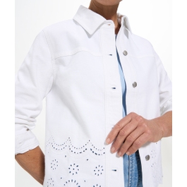 Embroidered Denim Shacket