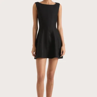 FAITHFULL Cerise Mini Dress Black
