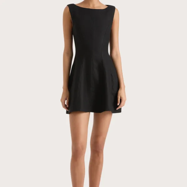 FAITHFULL Cerise Mini Dress Black