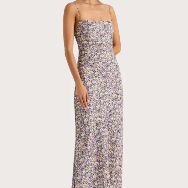 FAITHFULL Clara Maxi Dress Valerie Floral Purple