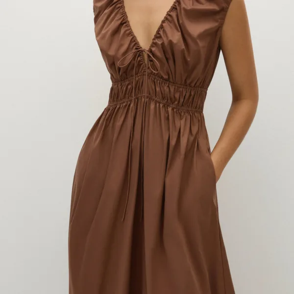 Hedda Maxi Dress Chestnut Brown