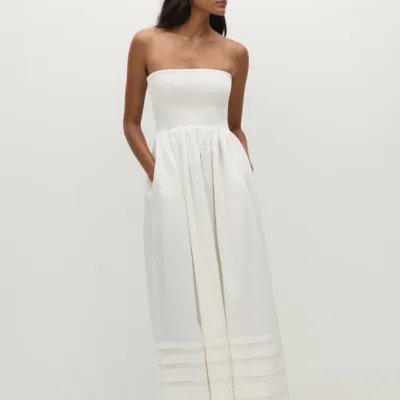 Iben Midi Dress White