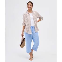 Linen Blend Crop Pant