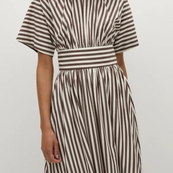 Oda Maxi Dress Norway Stripe Espresso